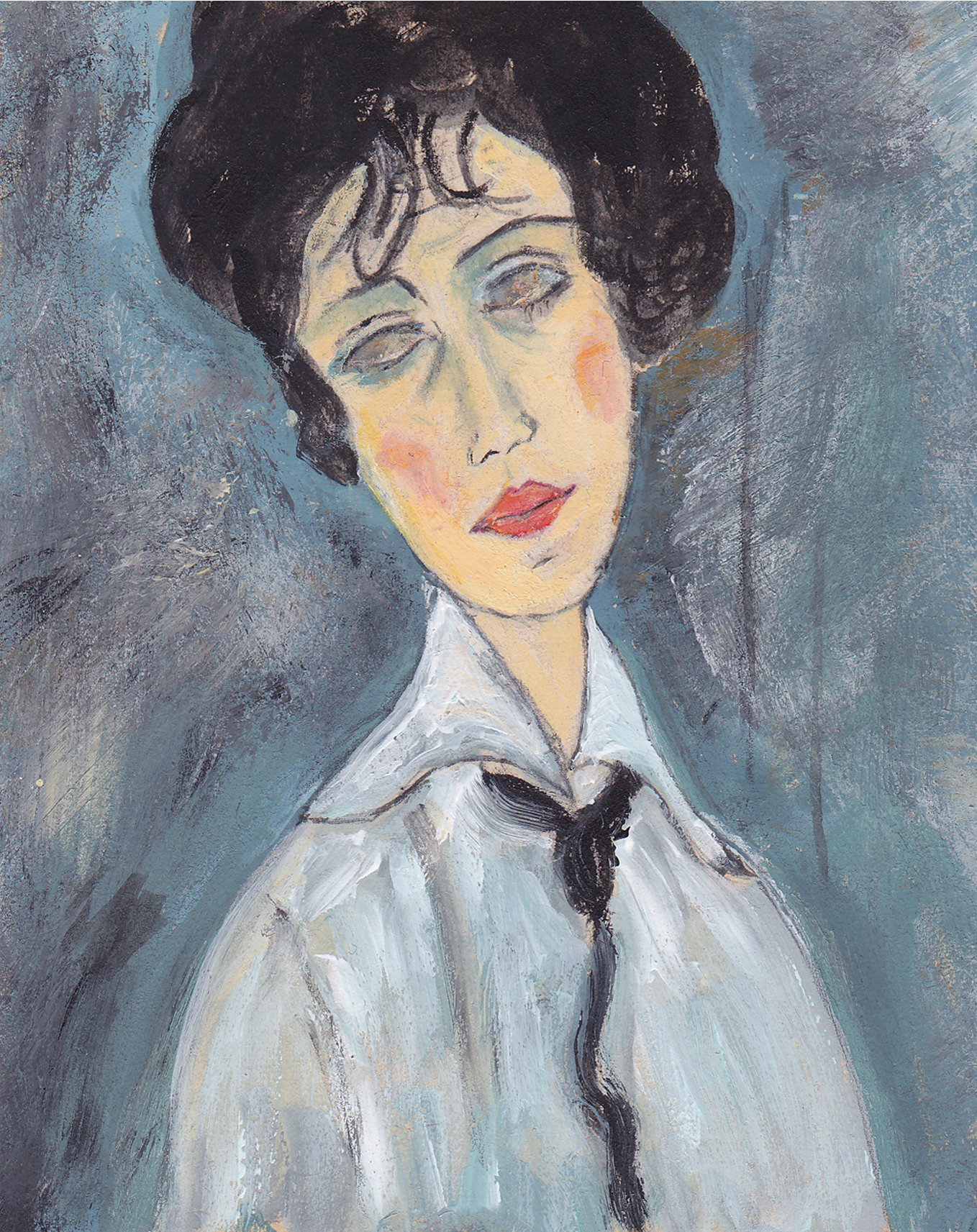 naar Modigliani, acrylverf